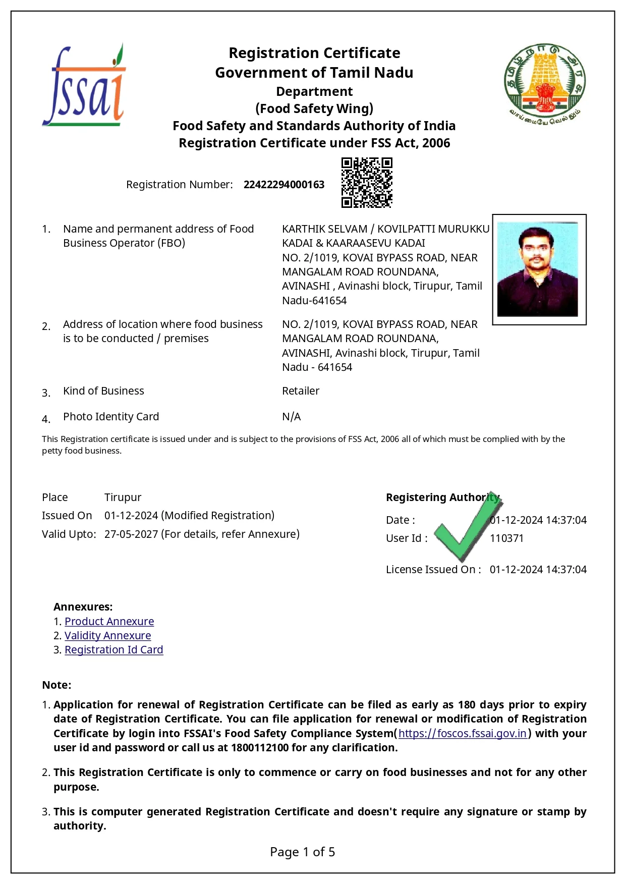 FSSAI Certified Quality