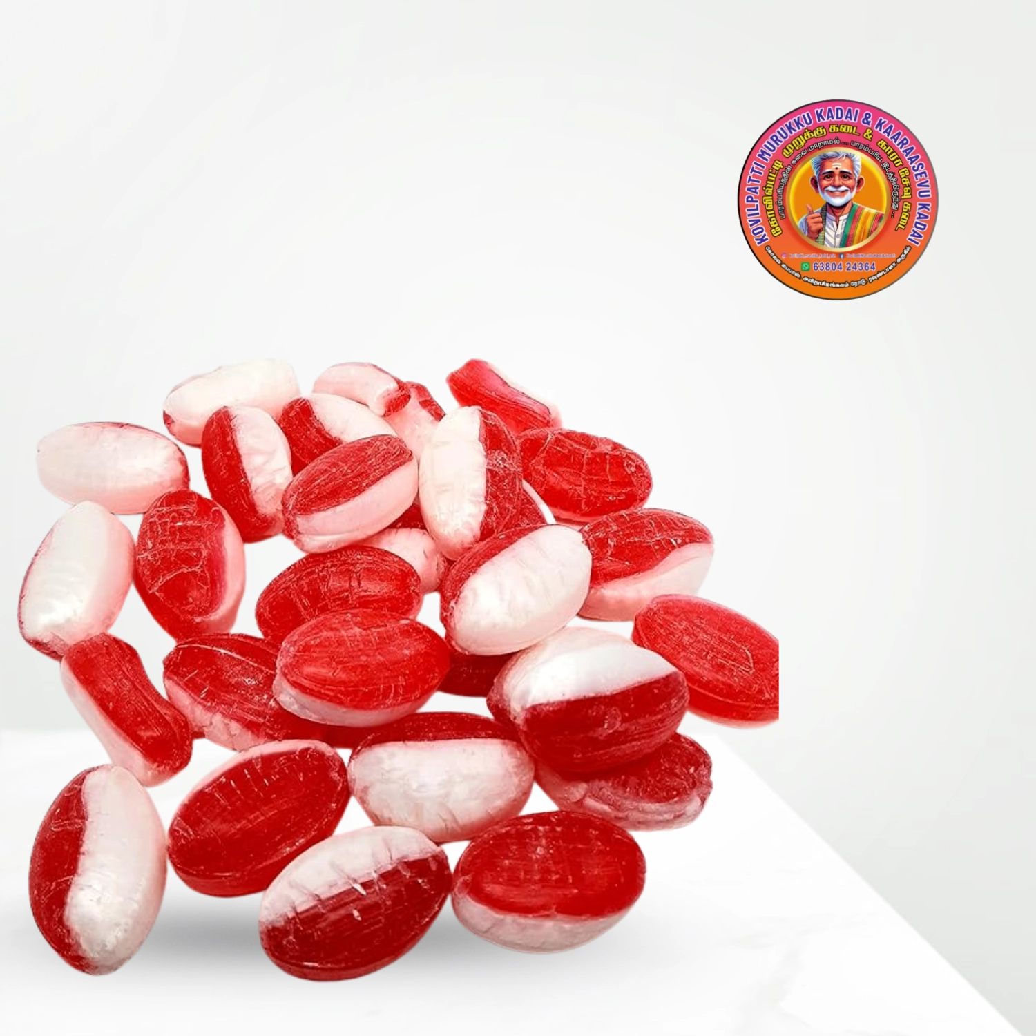 Red & White Mixed Candy | சிவப்பு வெள்ளை கட் மிட்டாய் – 85g