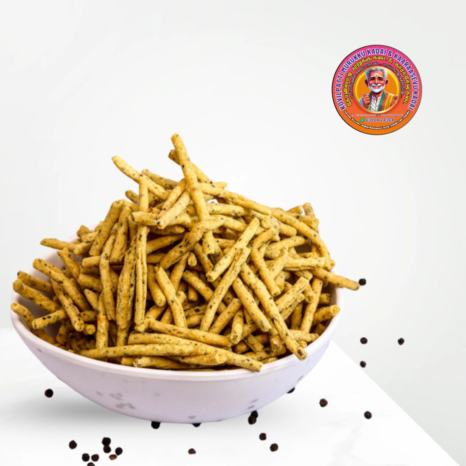 Milagu Sevu | மிளகு சேவு – 250g – Mittai Kadai Sattur (Since 100 Years)