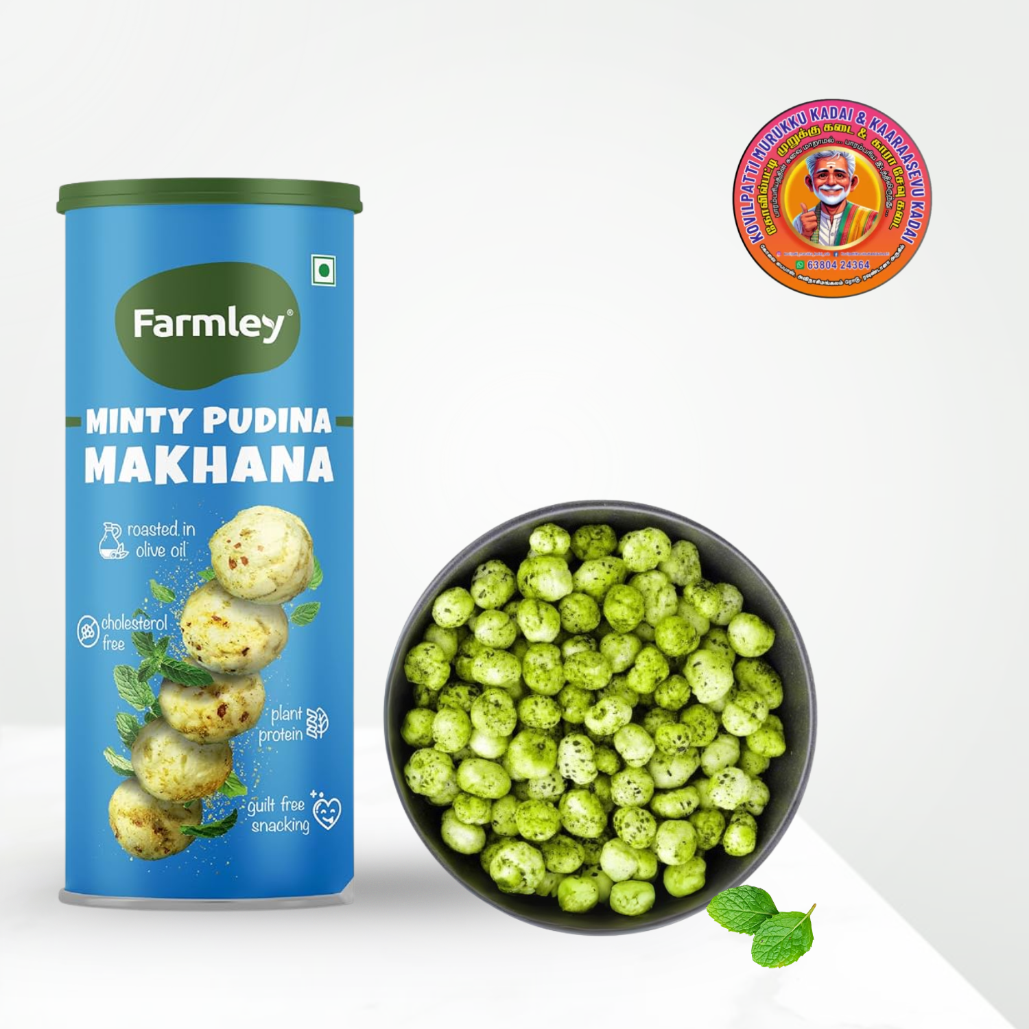 Minty Pudina Makhana | புதினா மக்கானா – 55g – Farmley